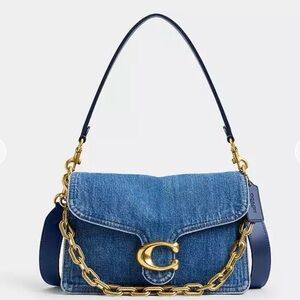 NWT Coach Chain Tabby Shoulder Bag In Denim